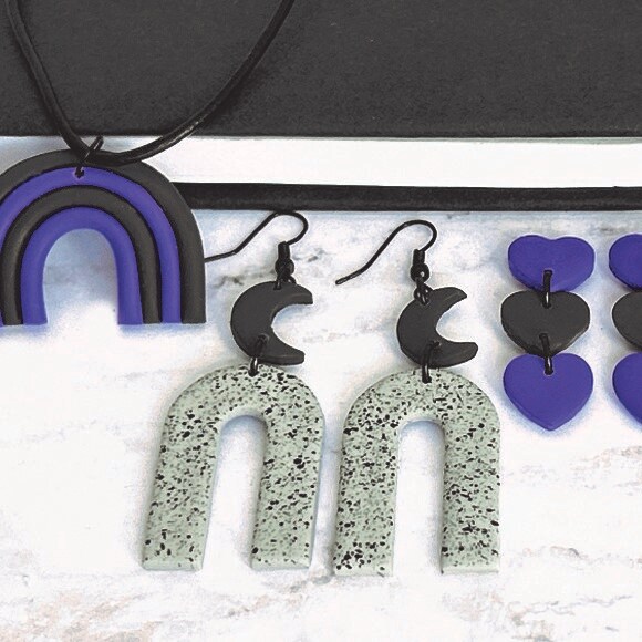 Easy Halloween Jewelry with Blue Moon Polymer Clay